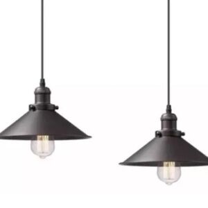 "Zeyu" Industrial Pendant Light Vintage Hanging Light Fixture, Oil Rubbed Bronze